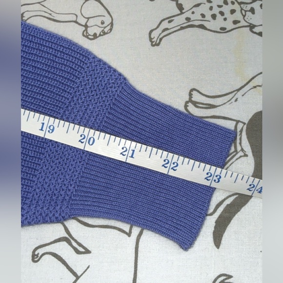 vintage L.L.Bean blue knit long-sleeve Henley sweater NWT And Receipt 1988 - Picture 10 of 12